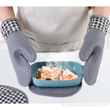 Gants de cuisson en silicone résistant à la chaleur